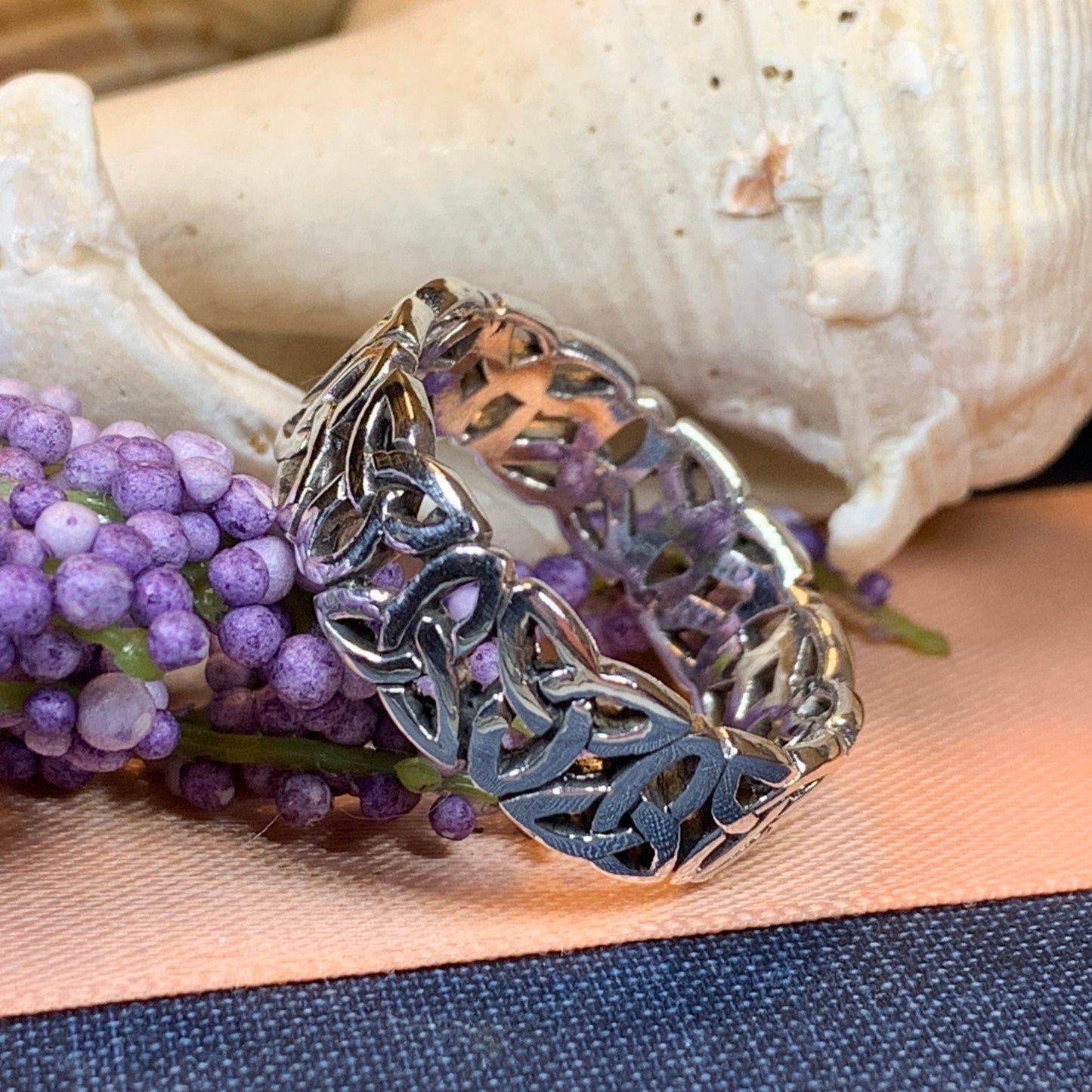 Forever Celtic Trinity Knot Ring in Sterling Silver — view 7