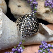 Load image into Gallery viewer, Celtic Knot Ring, Boho Statement Ring, Irish Jewelry, Large Celtic Ring, Irish Ring, Irish Dance Gift, Anniversary Gift, Wiccan Ring
