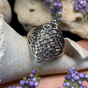 Celtic Knot Ring, Boho Statement Ring, Irish Jewelry, Large Celtic Ring, Irish Ring, Irish Dance Gift, Anniversary Gift, Wiccan Ring