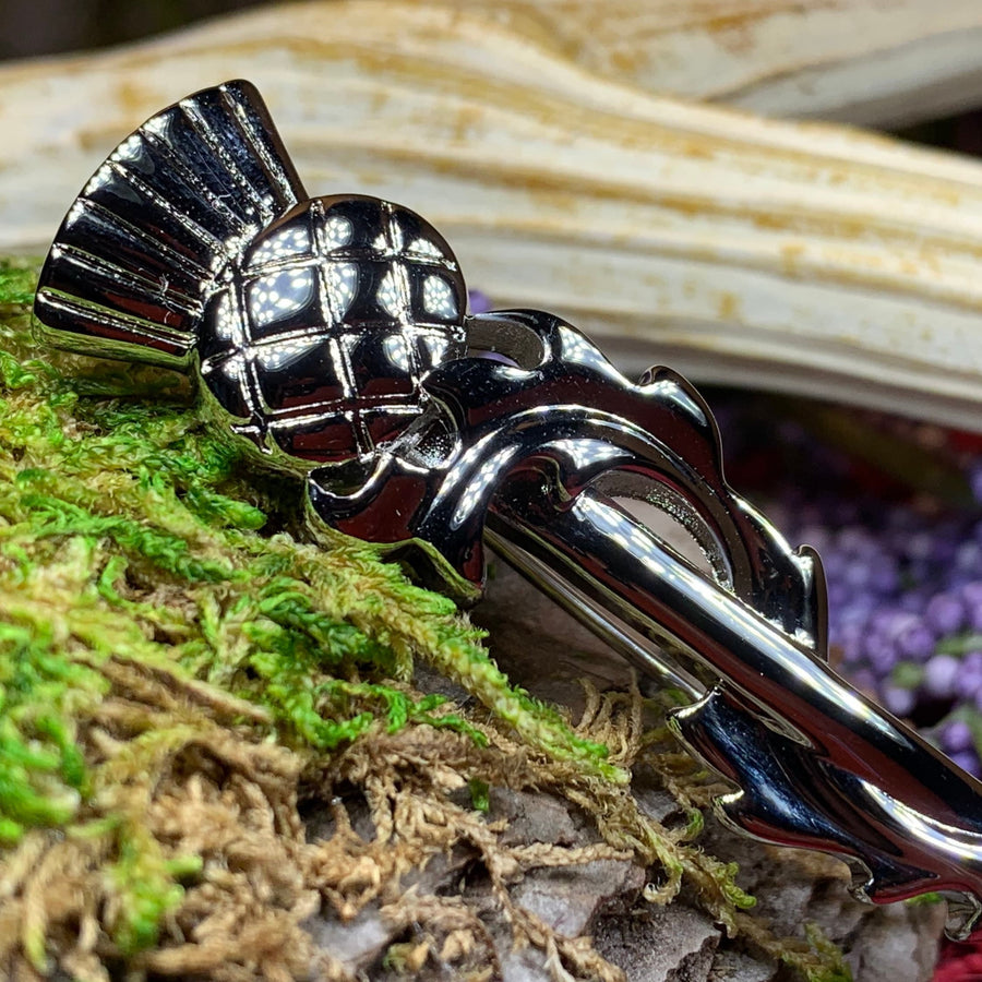 Thistle Kilt Pin, Celtic Jewelry, Scotland Jewelry, Celtic Pin, Thistle Jewelry, Groom Gift, Best Man Gift, Bagpiper Gift, Dad Gift