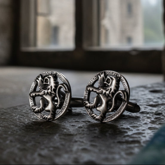 Lion of Scotland Cufflinks - Handmade in Scotland — view 6
