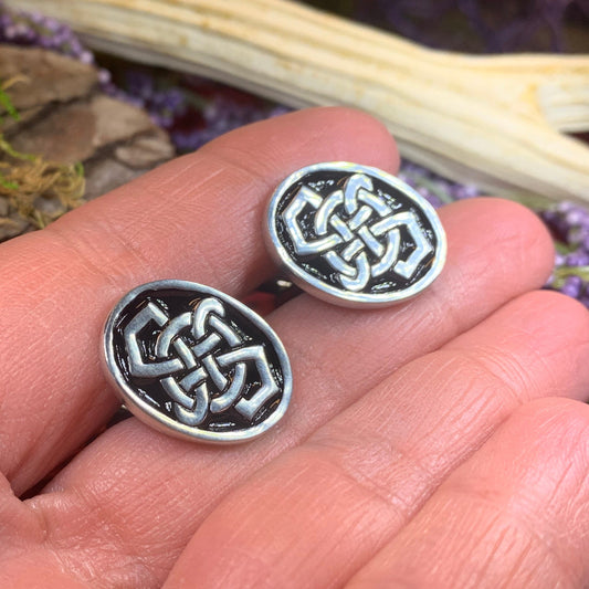 Celtic Knot Cuff Links, Scotland Jewelry, Celtic Jewelry, Men's Irish Jewelry, Bagpiper Gift, Groom Gift, Boyfriend Gift, Husband Gift