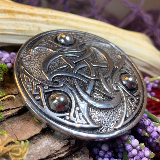 Celtic Knot Brooch, Celtic Pin, Triskele Jewelry, Sister Gift, Girlfriend Gift, Wife Gift, Ireland Pin, Scottish Pin, Triple Spiral Brooch