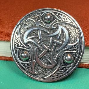 Celtic Knot Brooch, Celtic Pin, Triskele Jewelry, Sister Gift, Girlfriend Gift, Wife Gift, Ireland Pin, Scottish Pin, Triple Spiral Brooch