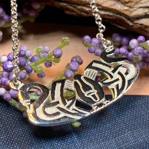 Three Nornes Necklace, Celtic Necklace, Swan Jewelry, Scotland Jewelry, Nature Jewelry, Nordic Jewelry, Pagan Jewelry, Viking Necklace