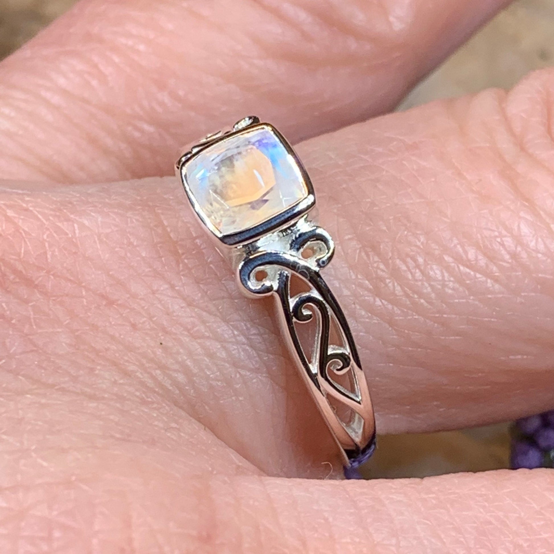 Moonstone Ring, Promise Ring, Engagement Ring, Commitment Ring, Anniversary Gift, Boho Statement Ring, Cocktail Ring, Wife Gift, Mom Gift