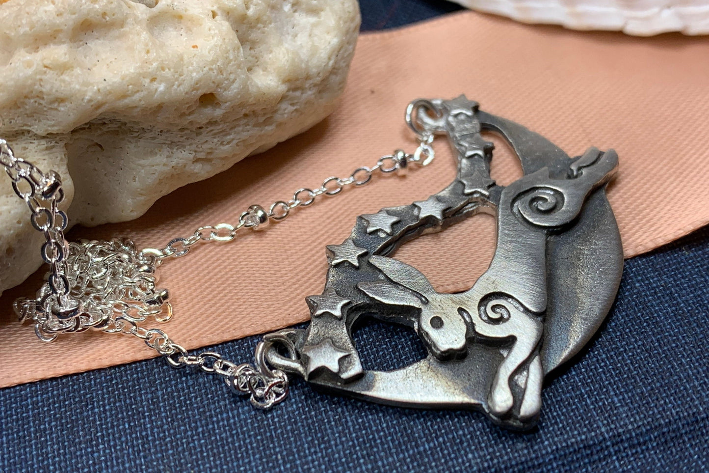 Celtic Rabbit Necklace, Nature Jewelry, Hare Jewelry, Hare Pendant, Animal Jewelry, New Beginnings, Inspirational Gift, Wife Gift, Mom Gift
