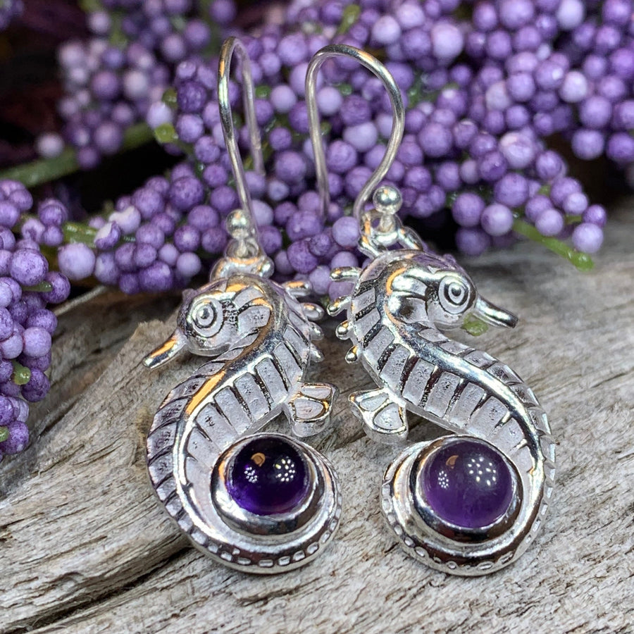 Seahorse Earrings, Sea Life Earrings, Nautical Jewelry, Mom Gift, Anniversary Gift, Beach Jewelry, Wife Gift, Dangle Earrings, Ocean Jewelry