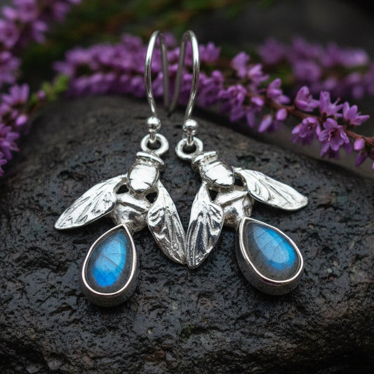 Bee Earrings, Outlander Jewelry, Insect Jewelry, Honey Bee Gift, Mom Gift, Graduation Gift, Nature Jewelry, Inspirational Gift, Sister Gift