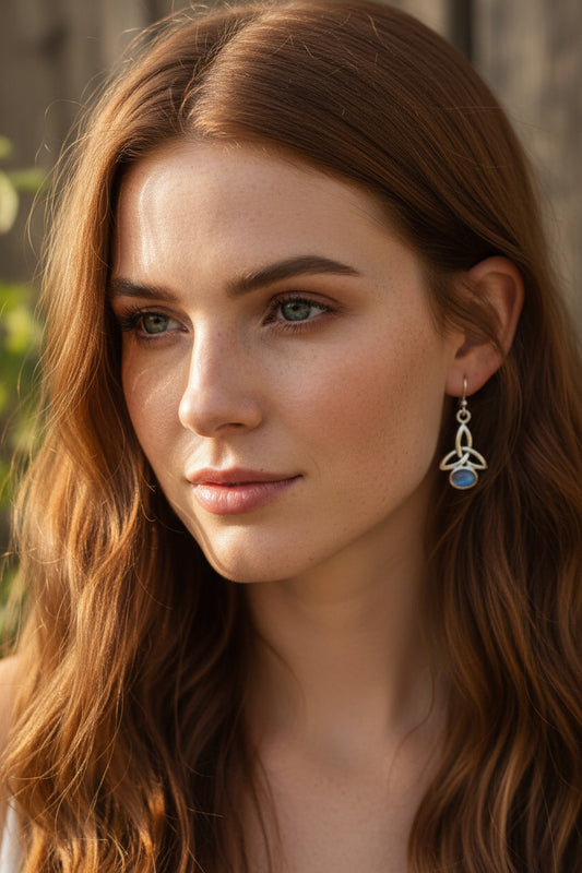 Jayden Celtic Trinity Knot Earrings — view 11