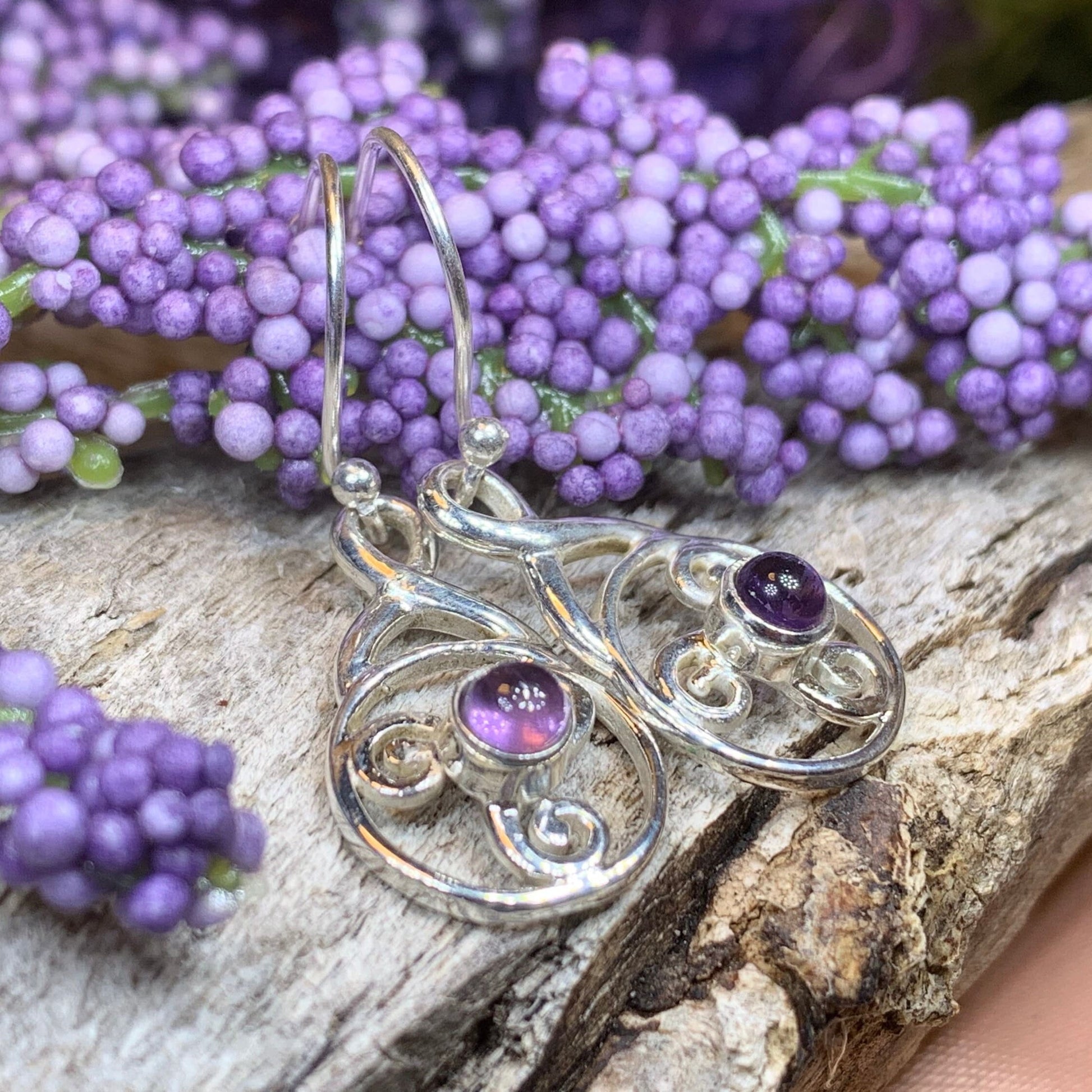 Celtic Spiral Earrings, Celtic Jewelry, Silver Triskele Earrings, Norse Jewelry, Irish Jewelry, Scotland Jewelry, Gift for Her, Mom Gift