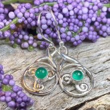 Load image into Gallery viewer, Celtic Spiral Earrings, Celtic Jewelry, Silver Triskele Earrings, Norse Jewelry, Irish Jewelry, Scotland Jewelry, Gift for Her, Mom Gift
