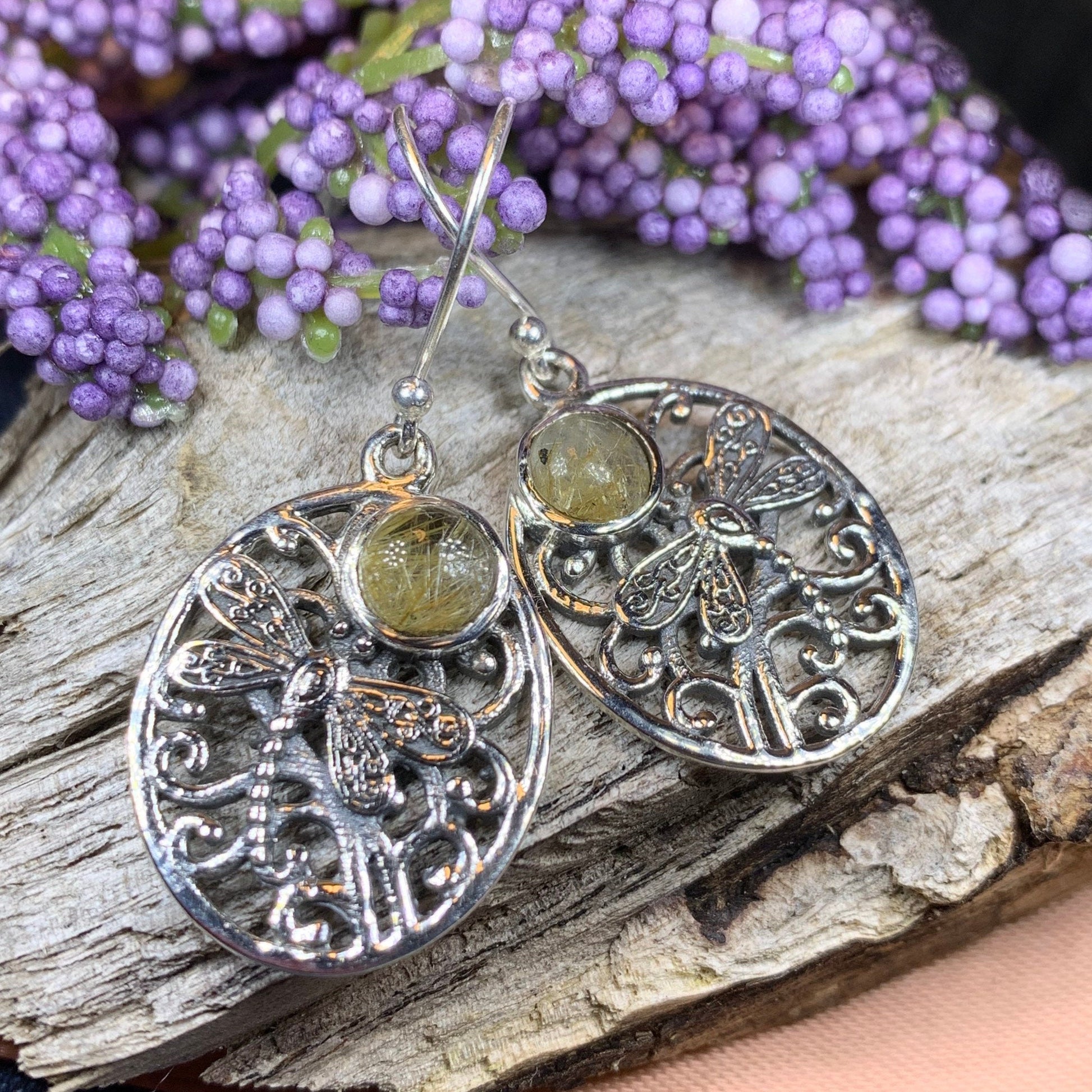 Forest Glen Dragonfly Earrings — view 3