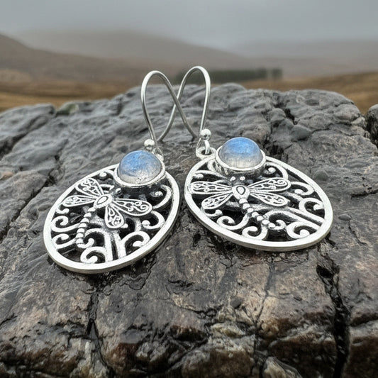 Dragonfly Earrings, Celtic Jewelry, Inspirational Gift, Wiccan Jewelry, Nature Jewelry, Mom Gift, Sister Gift, Best Friend Gift, Wife Gift