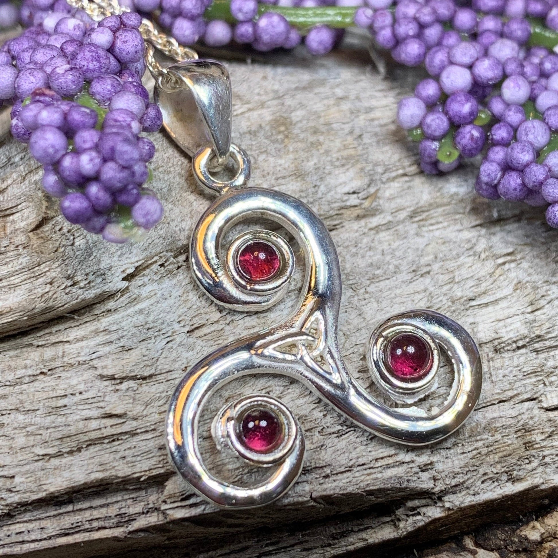 Celtic Spiral Necklace, Celtic Necklace, Irish Jewelry, Triple Spiral Jewelry, Pagan Jewelry, Druid Necklace, Wiccan Jewelry, Scotland Gift
