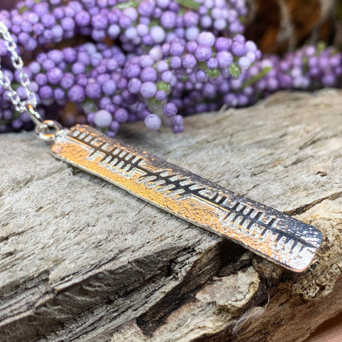 Load image into Gallery viewer, Ogham Necklace, Friendship Necklace, Celtic Jewelry, Irish Jewelry, Ireland Gift, Best Friend Gift, Ogham Gift, Ireland Jewelry, Mom Gift
