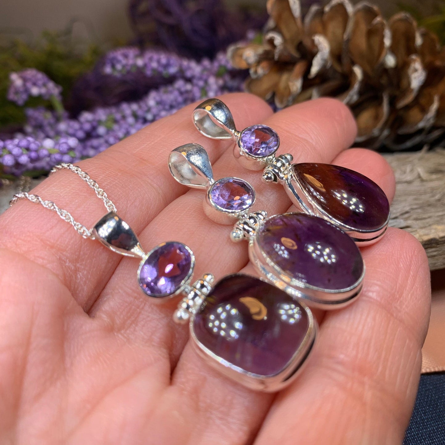 Celtic Goddess Necklace, Celtic Jewelry, Amethyst Jewelry, Wiccan Jewelry, Pagan Jewelry, Anniversary Gift, Graduation Gift, Wife Gift