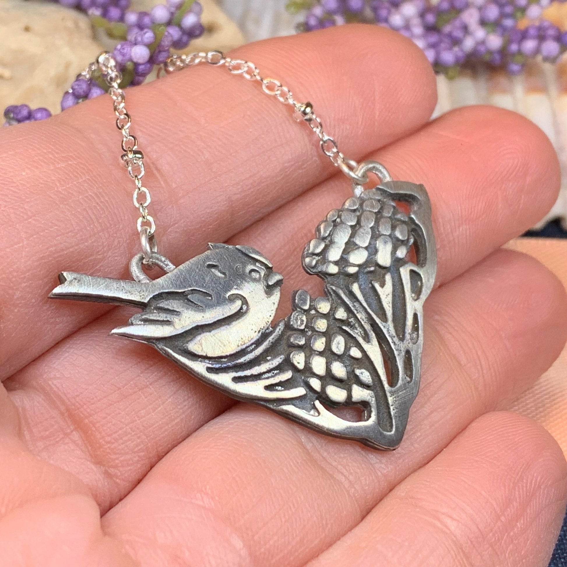 Bird Necklace, Nature Jewelry, Goldfinch Jewelry, Bird Lover Gift, Songbird Jewelry, Inspirational Gift, Wife Gift, Mom Gift, Sister Gift