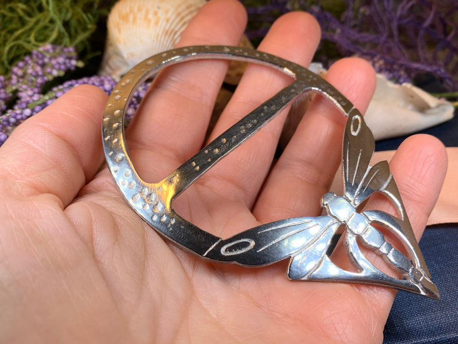 Dragonfly Scarf Ring, Scotland Jewelry, Insect Jewelry, Nature Jewelry, Celtic Jewelry, Mom Gift, Wife Gift, Sister Gift, Friendship Gift