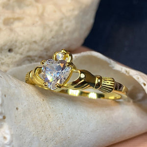 Claddagh Ring, Celtic Jewelry, Irish Jewelry, Heart Ring, Gold Ireland Ring, Rose Gold Jewelry, Anniversary Gift, Bridal Jewelry, Mom Gift