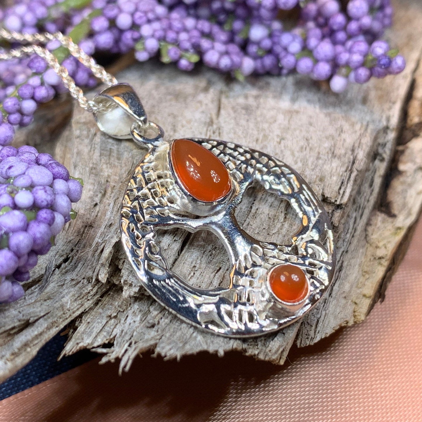 Tree of Life Necklace, Celtic Necklace, Irish Jewelry, Norse Jewelry, Anniversary Gift, Moonstone Jewelry, Yoga Jewelry, Mom Gift, Wife Gift
