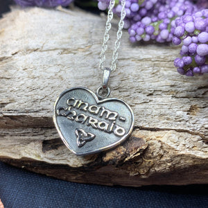 Celtic Love Necklace, Gaelic Jewelry, Scotland Jewelry, Soul Mate Pendant, Girlfriend Gift, Wife Gift, Anniversary Gift, Anam Charaid Gift