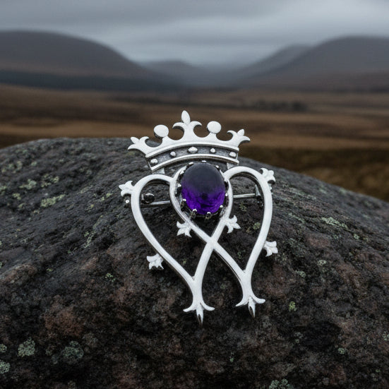 Luckenbooth Brooch, Scotland Jewelry, Celtic Jewelry, Anniversary Gift, Bride Gift, Heart Jewelry, Wife Gift, Bridal Jewelry, Mom Gift