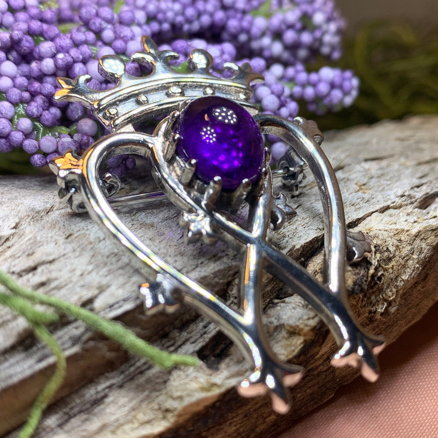 Luckenbooth Brooch, Scotland Jewelry, Celtic Jewelry, Anniversary Gift, Bride Gift, Heart Jewelry, Wife Gift, Bridal Jewelry, Mom Gift