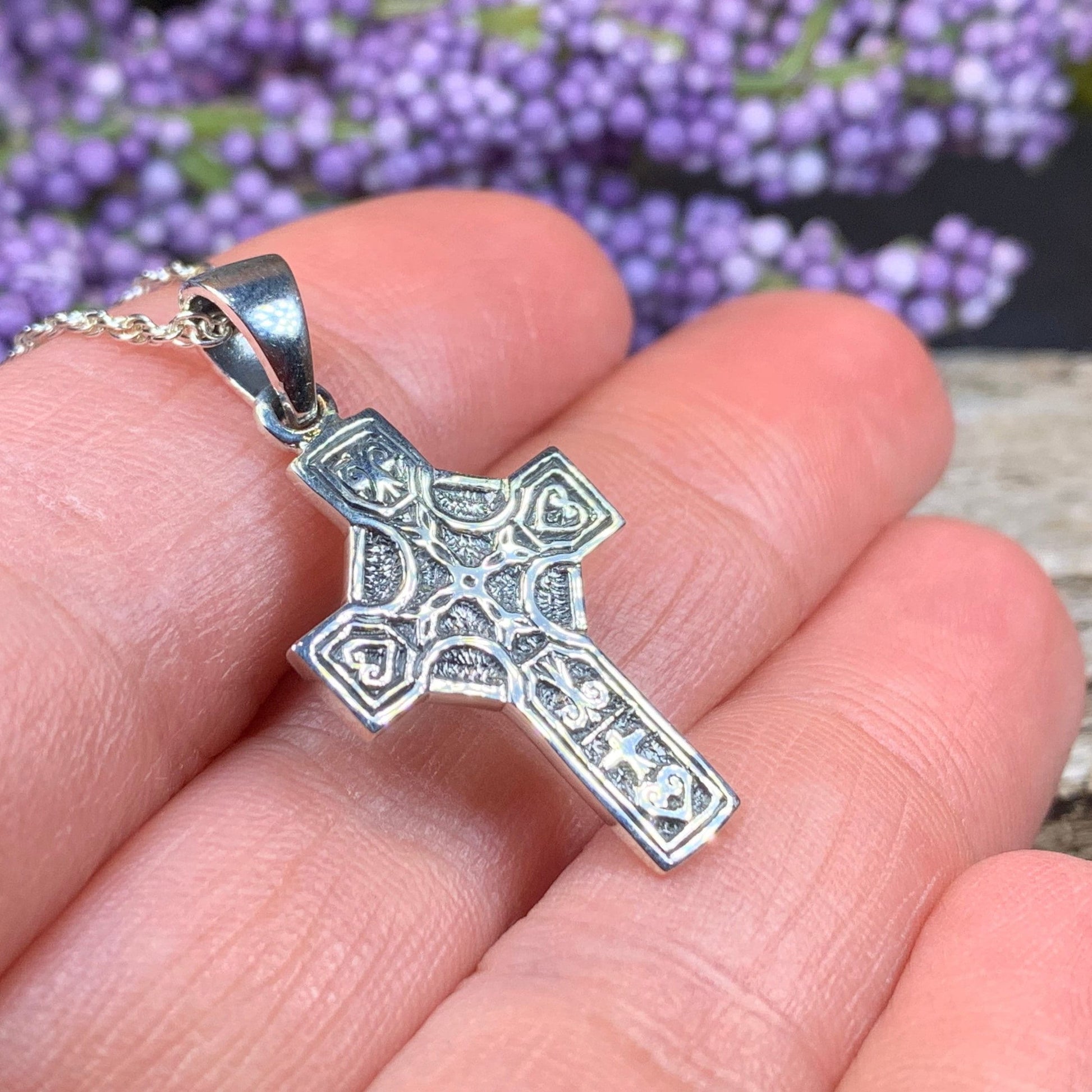 Celtic Cross Necklace, Celtic Jewelry, Irish Jewelry, Anniversary Gift, Communion Gift, Baptism Gift, Religious Jewelry, Scotland Cross