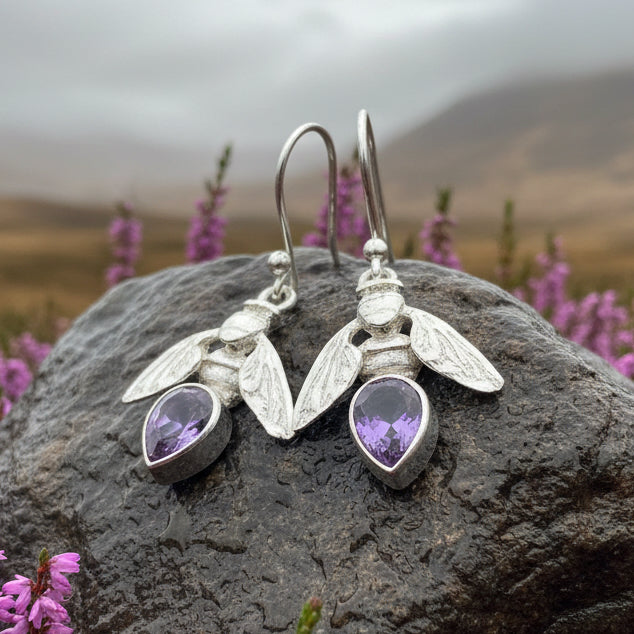 Bee Earrings, Outlander Jewelry, Insect Jewelry, Honey Bee Gift, Mom Gift, Graduation Gift, Nature Jewelry, Inspirational Gift, Sister Gift