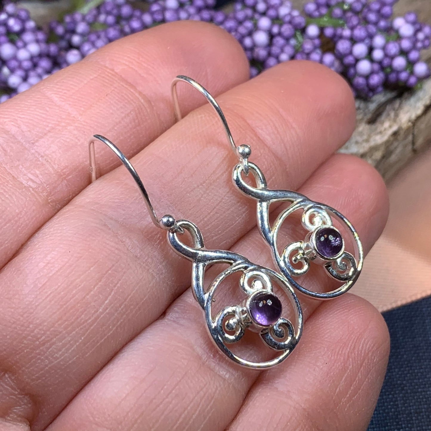Celtic Spiral Earrings, Celtic Jewelry, Silver Triskele Earrings, Norse Jewelry, Irish Jewelry, Scotland Jewelry, Gift for Her, Mom Gift