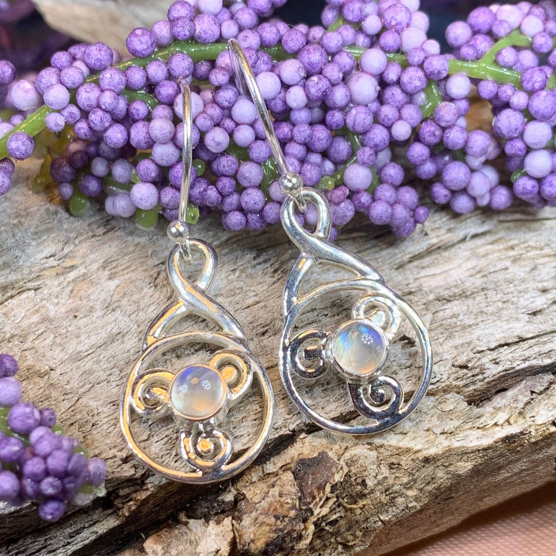 Celtic Spiral Earrings, Celtic Jewelry, Silver Triskele Earrings, Norse Jewelry, Irish Jewelry, Scotland Jewelry, Gift for Her, Mom Gift