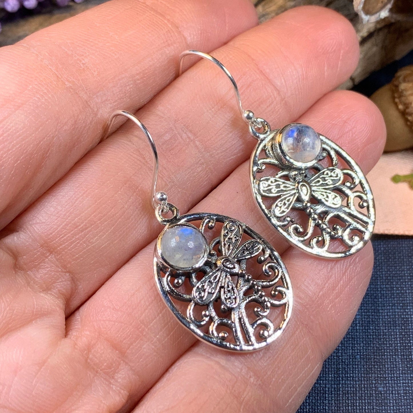 Dragonfly Earrings, Celtic Jewelry, Inspirational Gift, Wiccan Jewelry, Nature Jewelry, Mom Gift, Sister Gift, Best Friend Gift, Wife Gift