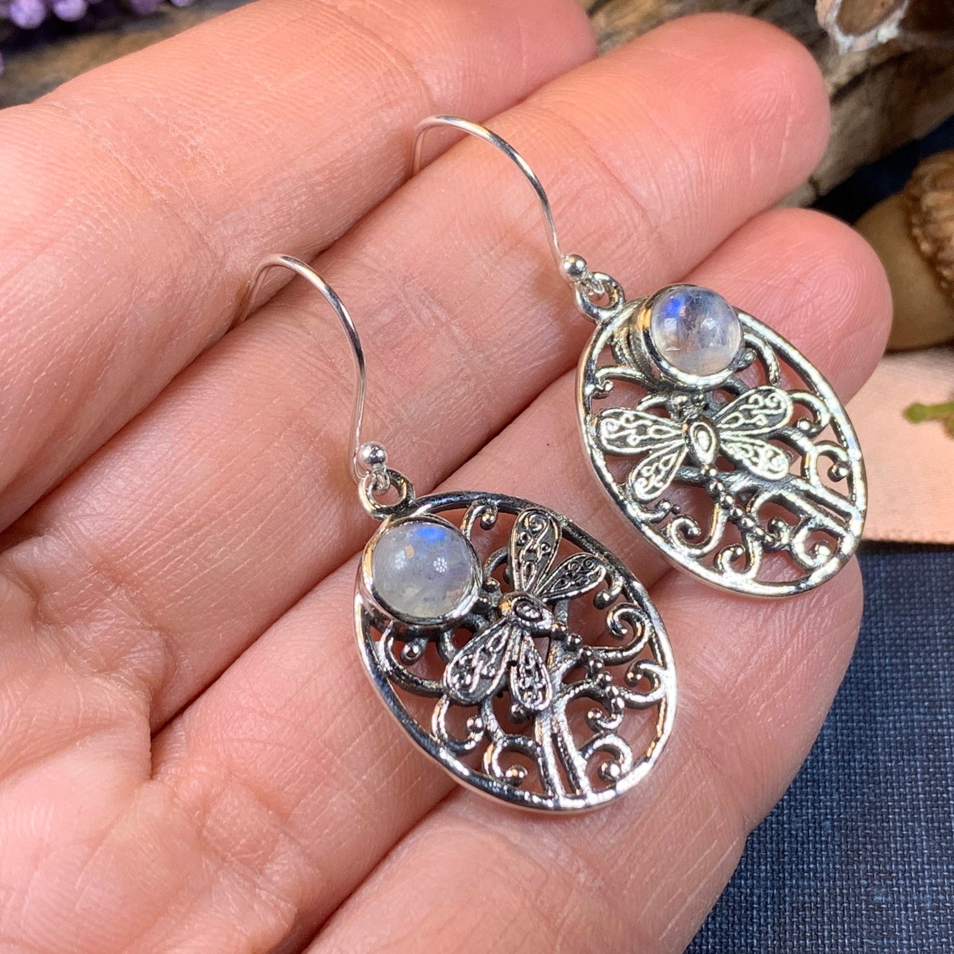 Dragonfly Earrings, Celtic Jewelry, Inspirational Gift, Wiccan Jewelry, Nature Jewelry, Mom Gift, Sister Gift, Best Friend Gift, Wife Gift