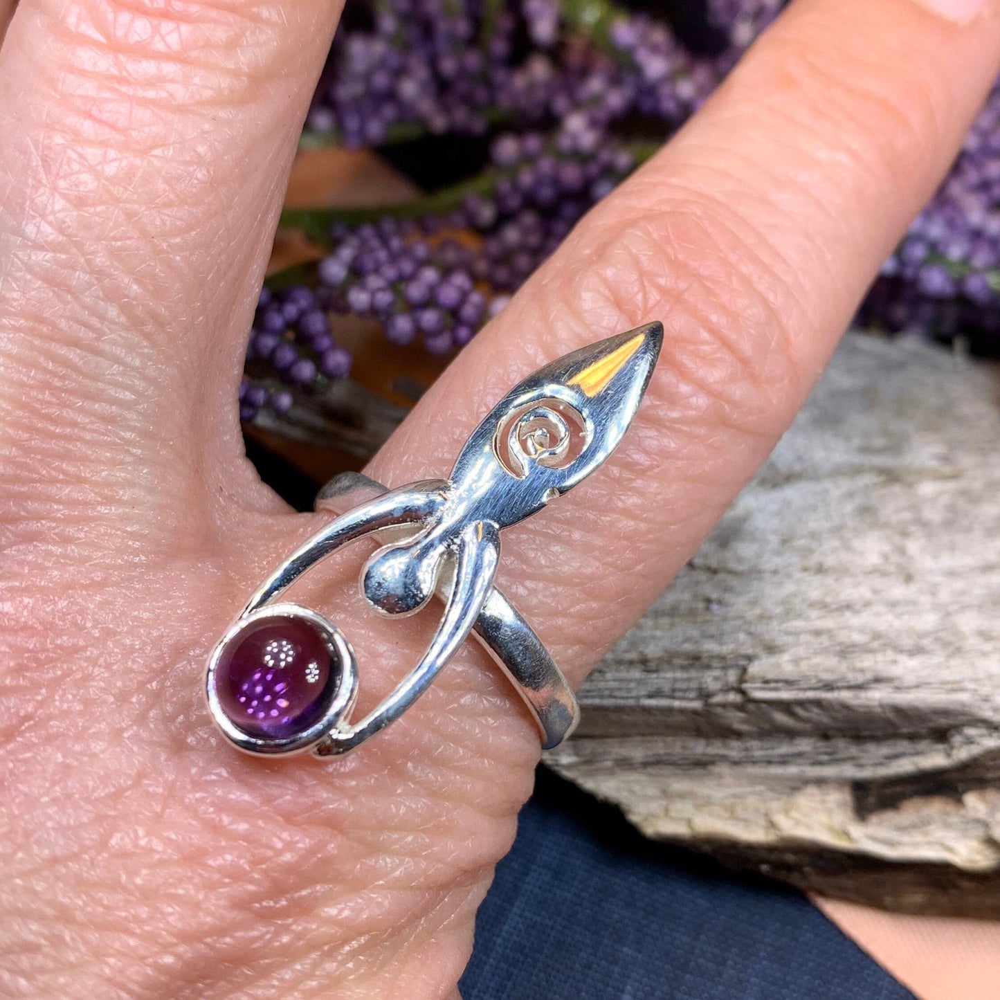 Celtic Goddess Ring, Celtic Jewelry, Irish Jewelry, Celtic Spiral Jewelry, Irish Ring, Irish Gift, Anniversary Gift, Wiccan Ring, Danu Ring