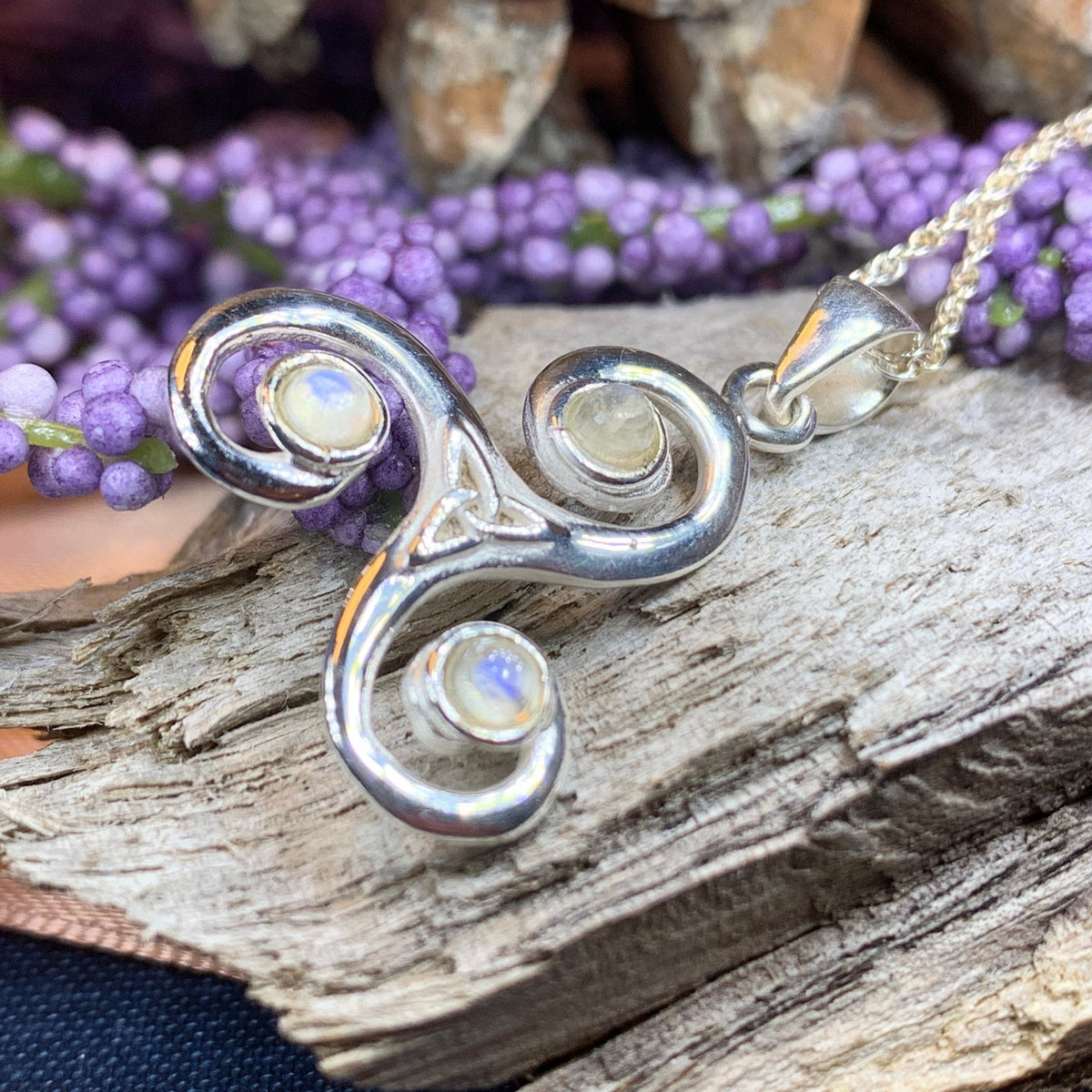 Jennie Celtic Spiral Necklace in silver