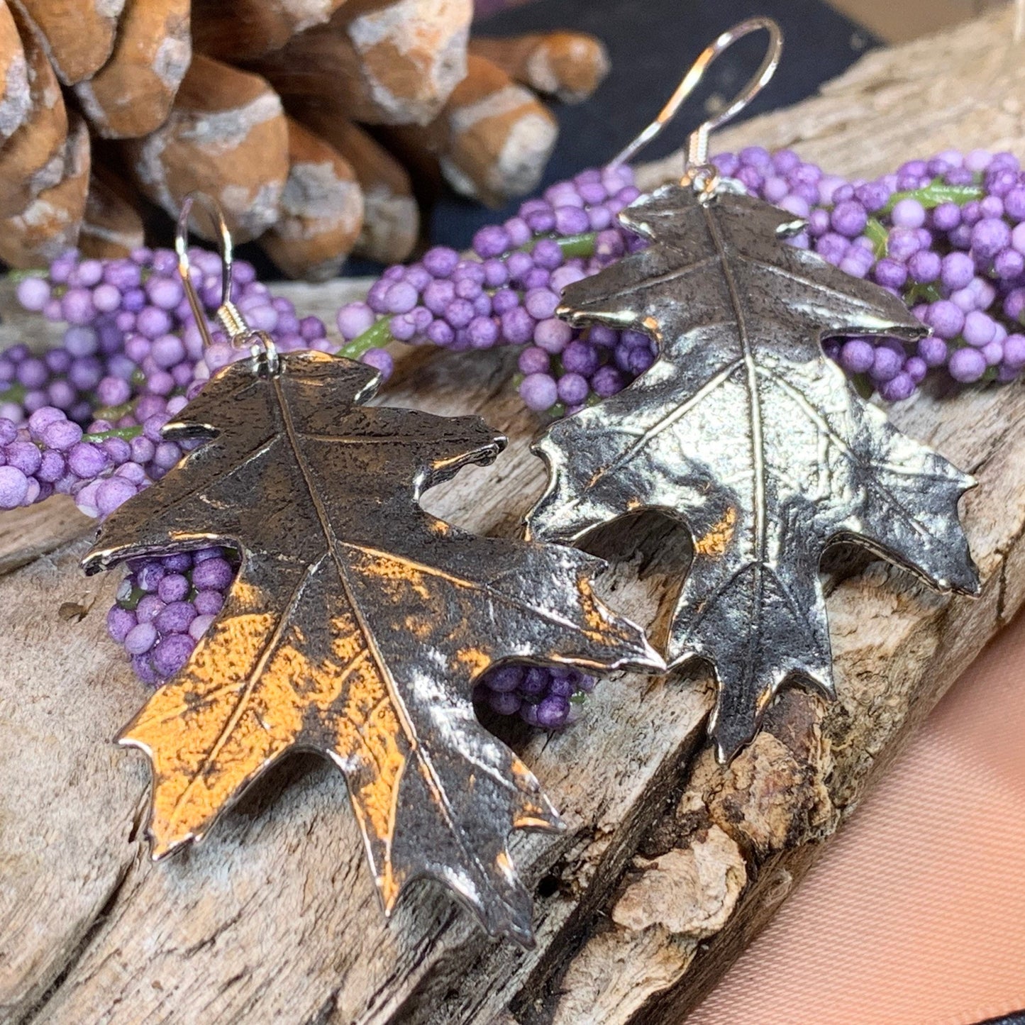 Oryena Oak Leaf Earrings — view 6