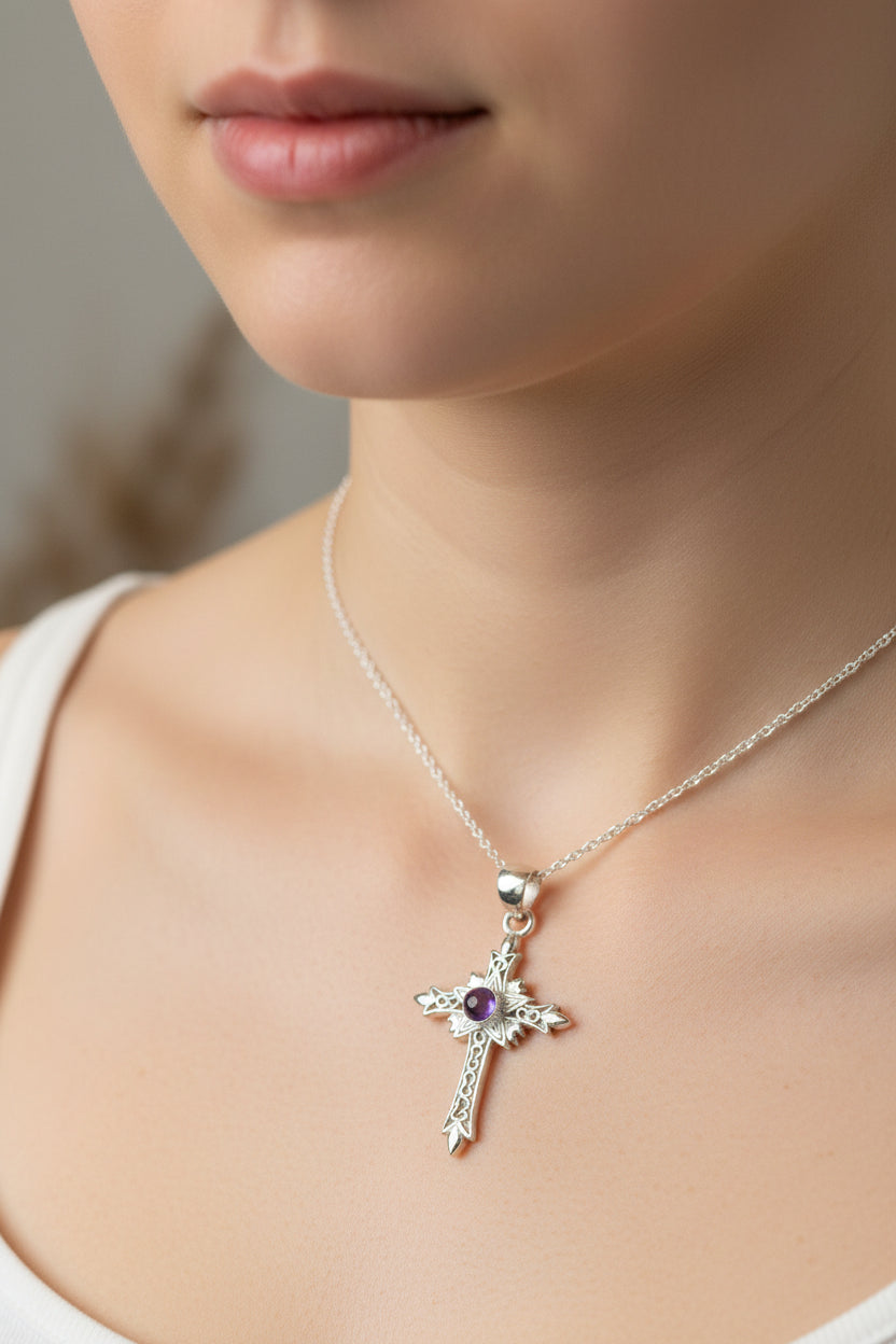 Celtic Cross Necklace, Irish Cross Pendant, Scottish Jewelry, Graduation Gift, Anniversary Gift, First Communion Gift, Religious Jewelry