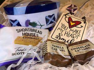 Scottish Flag Gift, Scottish Gift Box, Scotland Candy Gift, Thinking of You Gift, Easter Gift, Friendship Gift, Get Well, Scotland Fudge Tin