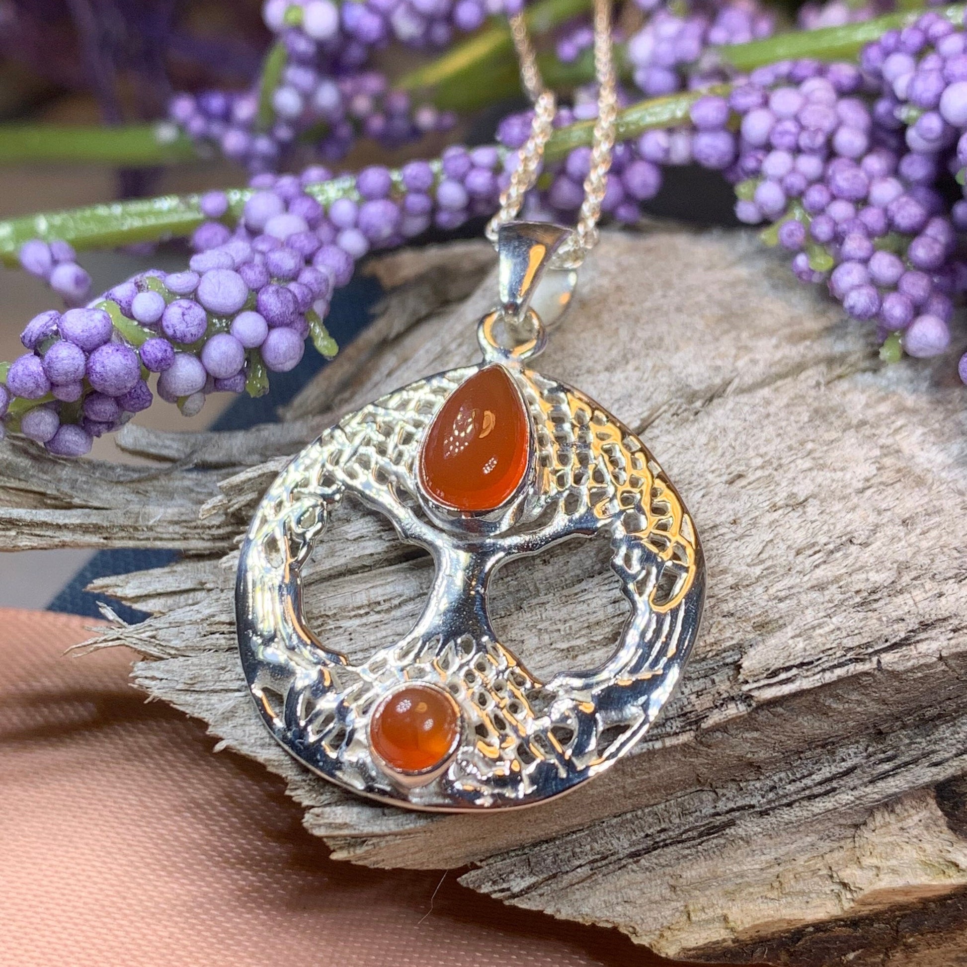 Tree of Life Necklace, Celtic Necklace, Irish Jewelry, Norse Jewelry, Anniversary Gift, Moonstone Jewelry, Yoga Jewelry, Mom Gift, Wife Gift