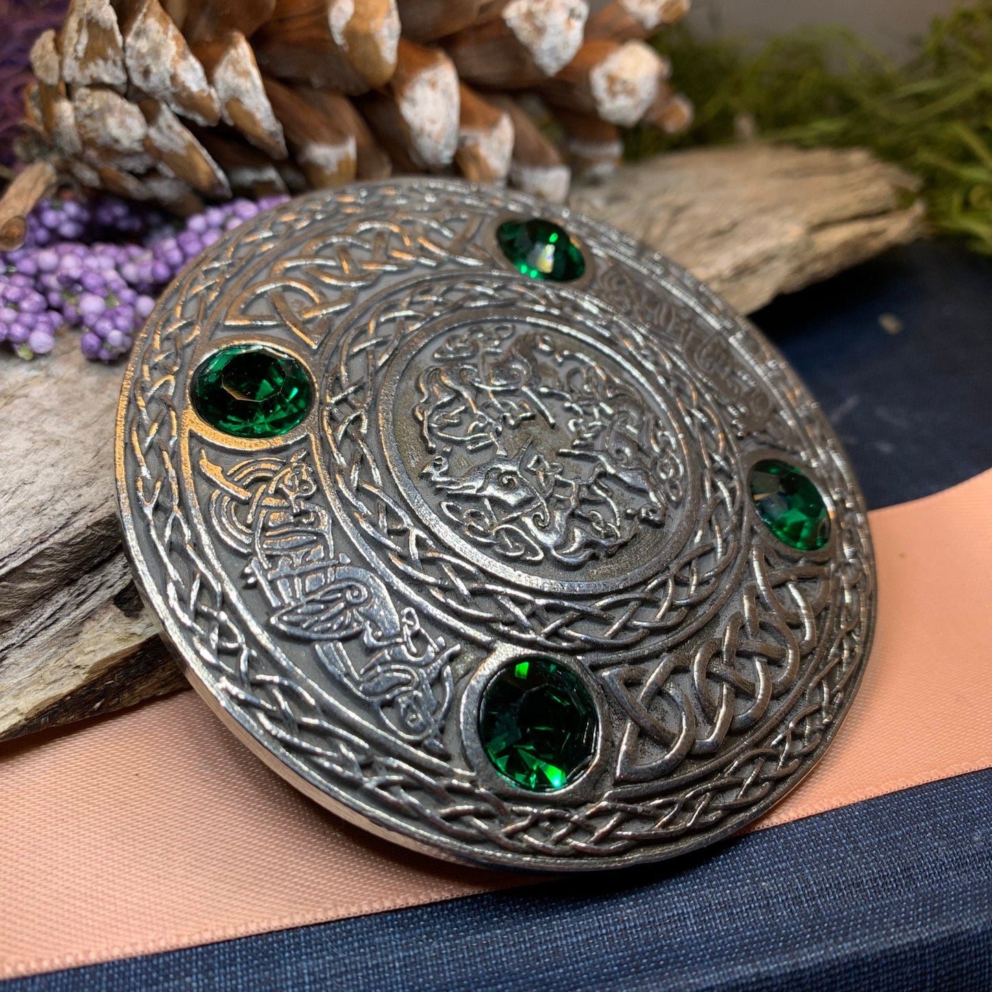 Celtic Horse Brooch, Celtic Knot Jewelry, Irish Jewelry, Scotland Jewelry, Anniversary Gift, Tartan Pin, Viking Jewelry, Norse Brooch