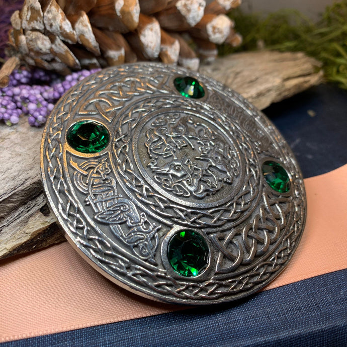 Celtic Horse Brooch, Celtic Knot Jewelry, Irish Jewelry, Scotland Jewelry, Anniversary Gift, Tartan Pin, Viking Jewelry, Norse Brooch