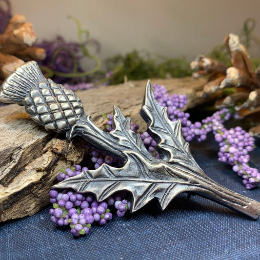 Thistle Kilt Pin, Celtic Jewelry, Scottish Gift for Him, Dad Gift, Graduation Gift, Scotland Gift, Men's Jewelry, Celtic Brooch, Groom Gift