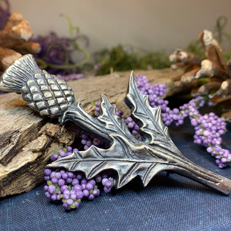 Thistle Kilt Pin, Celtic Jewelry, Scottish Gift for Him, Dad Gift, Graduation Gift, Scotland Gift, Men's Jewelry, Celtic Brooch, Groom Gift