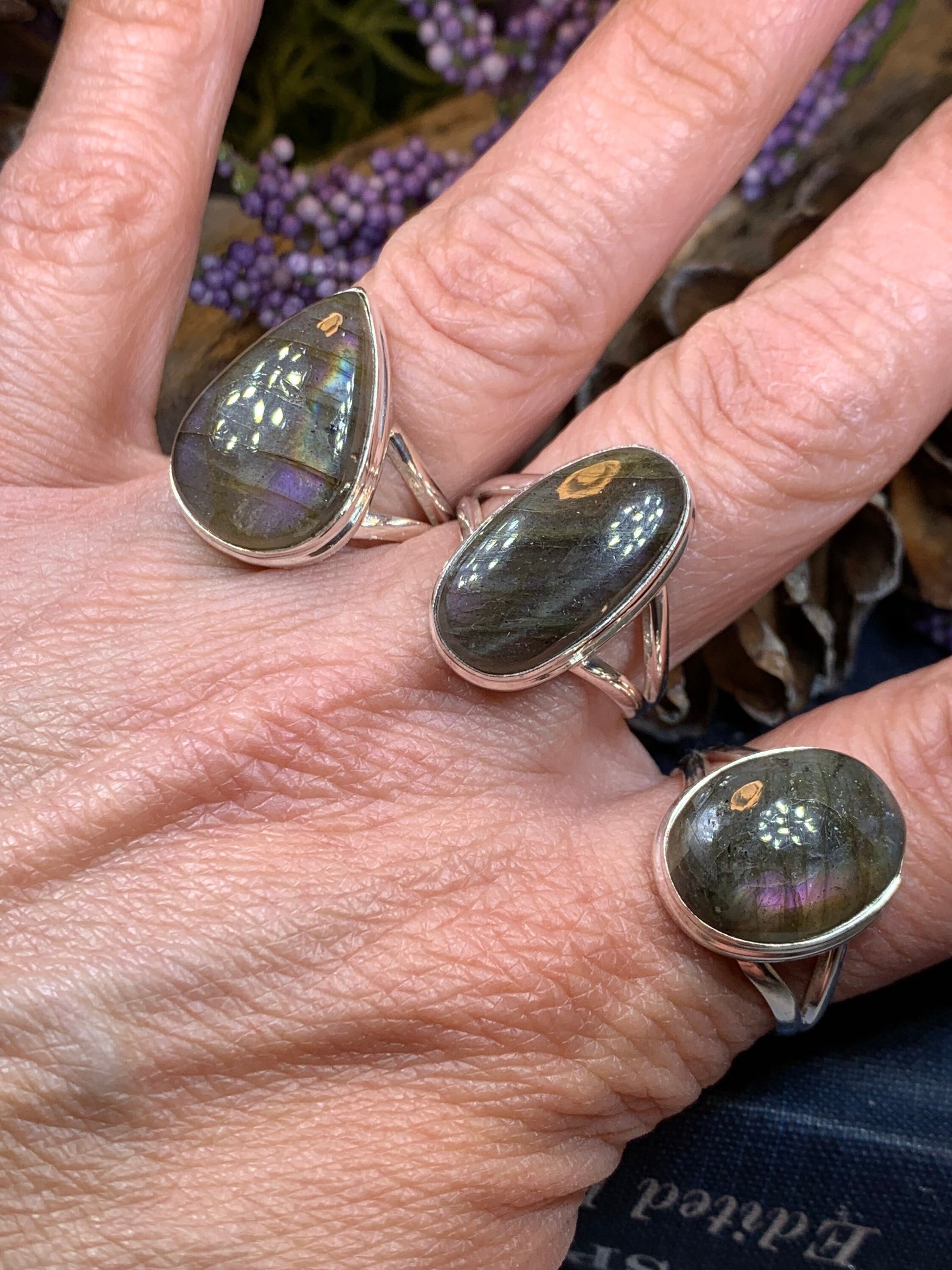 Celtic Mystic Ring, Labradorite Jewelry, Boho Statement Ring, Celestial Jewelry, Celtic Jewelry, Anniversary Gift, Wiccan Jewelry, Wife Gift