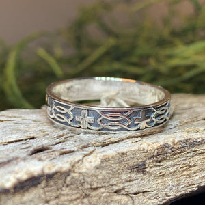 Celtic Cross Ring, Celtic Ring, Promise Ring, Silver Boho Ring, Irish Ring, Irish Dance Gift, Anniversary Gift, Ireland Ring, Wedding Band