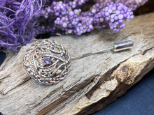 Load image into Gallery viewer, Luckenbooth Pin, Scotland Jewelry, Celtic Brooch, Bride Pin, Outlander Jewelry, Groom Gift, Girlfriend Gift, Wedding Jewelry, Tie Tac Pin
