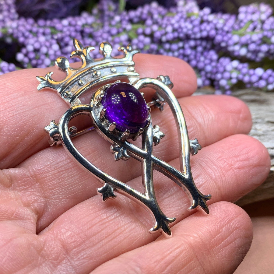 Luckenbooth Brooch, Scotland Jewelry, Celtic Jewelry, Anniversary Gift, Bride Gift, Heart Jewelry, Wife Gift, Bridal Jewelry, Mom Gift