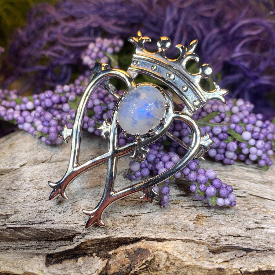 Luckenbooth Brooch, Scotland Jewelry, Celtic Jewelry, Anniversary Gift, Bride Gift, Heart Jewelry, Wife Gift, Bridal Jewelry, Mom Gift