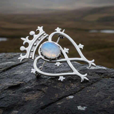 Luckenbooth Brooch, Scotland Jewelry, Celtic Jewelry, Anniversary Gift, Bride Gift, Heart Jewelry, Wife Gift, Bridal Jewelry, Mom Gift
